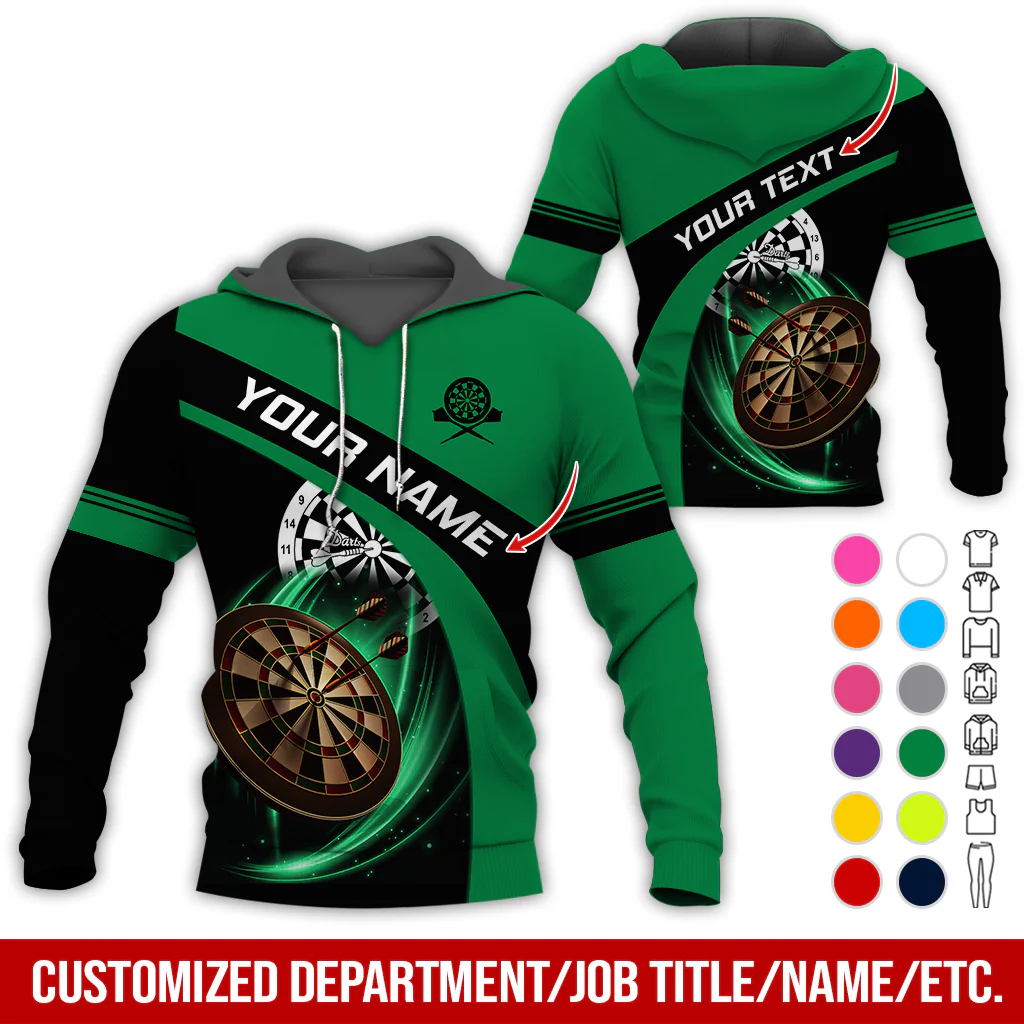 Customized Name & Text Darts Premium Hoodie, Custom Darts Hoodie Men & Women, Perfect Gift For Darts Lovers, Darts Player - Image 5