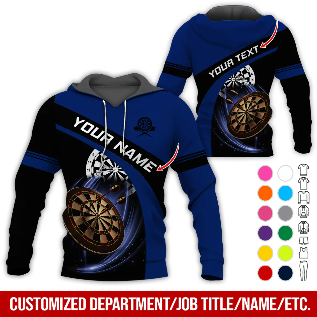 Customized Name & Text Darts Premium Hoodie, Custom Darts Hoodie Men & Women, Perfect Gift For Darts Lovers, Darts Player - Image 7
