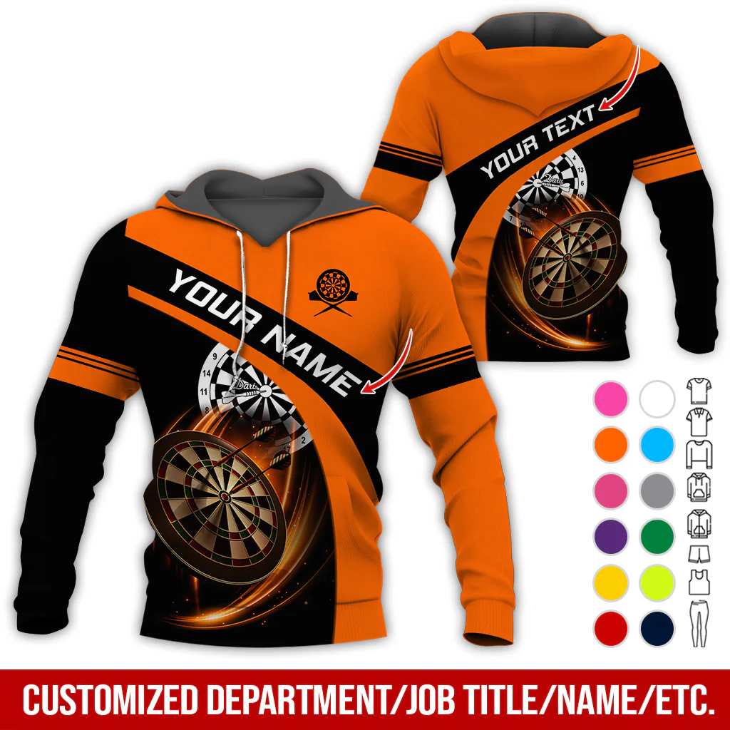 Customized Name & Text Darts Premium Hoodie, Custom Darts Hoodie Men & Women, Perfect Gift For Darts Lovers, Darts Player - Image 9