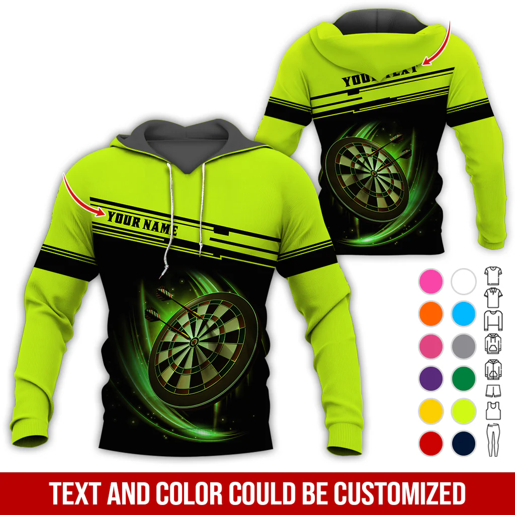 Customized Name & Text Darts Premium Hoodie, Darts Hoodie For Darts Lovers, Darts Players - Image 6