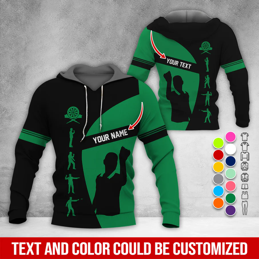 Customized Name & Text Darts Premium Hoodie, How to play Darts Pattern Hodie, Perfect Gift For Darts Lovers, Friend, Family - Image 5