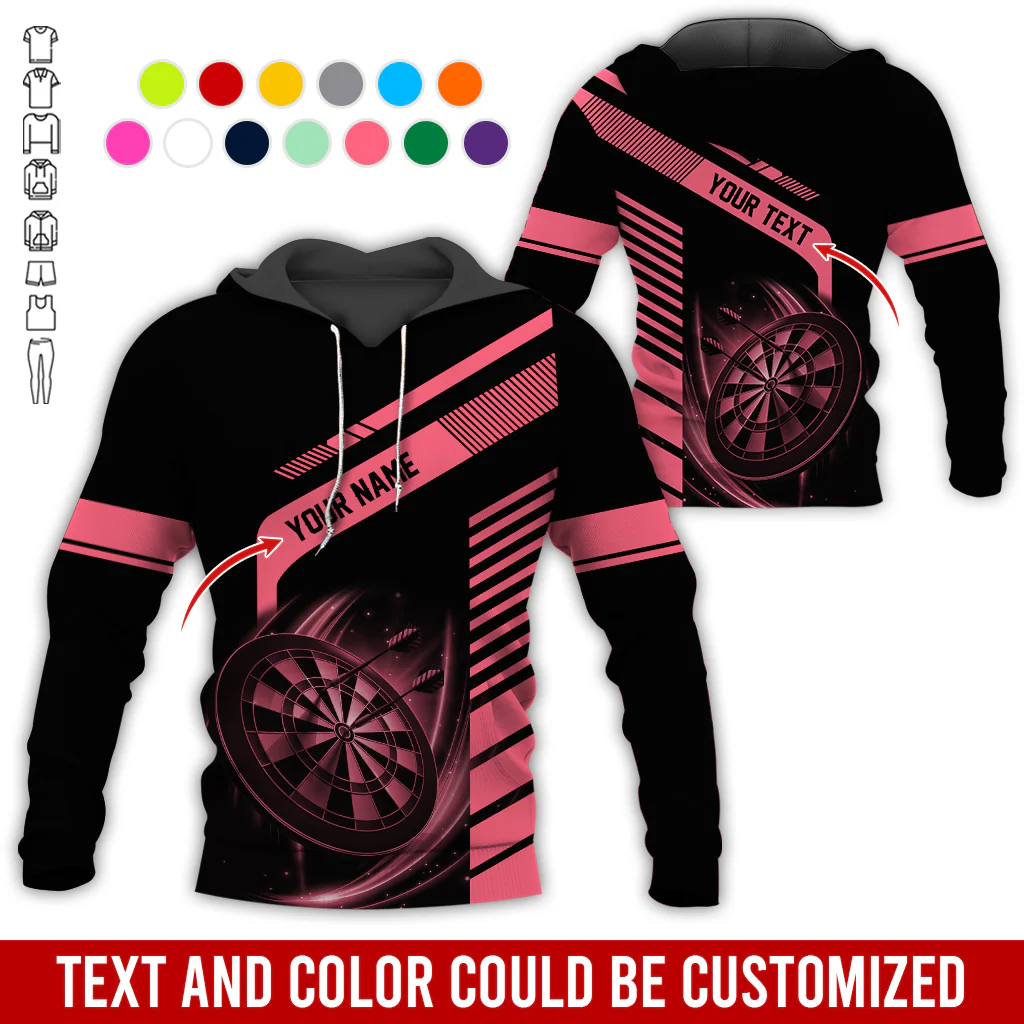 Customized Name & Text Darts Premium Hoodie, Throw Your Dart And Let It Fly, Perfect Gift For Darts Lovers, Friend, Family - Image 11
