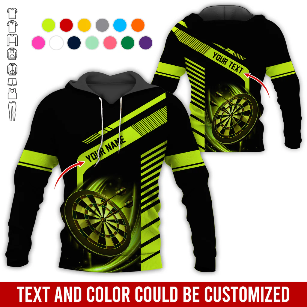 Customized Name & Text Darts Premium Hoodie, Throw Your Dart And Let It Fly, Perfect Gift For Darts Lovers, Friend, Family - Image 7