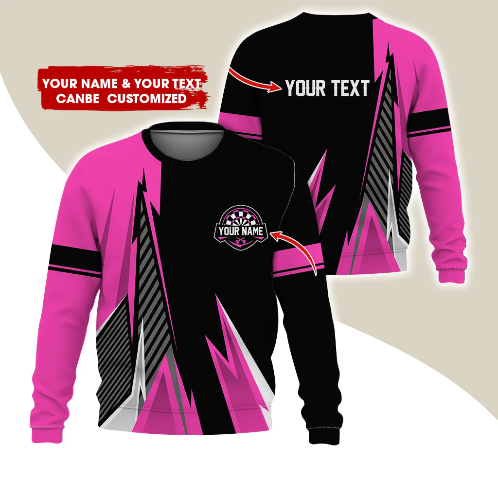 Customized Name & Text Darts Sweatshirt, Personalized Darts Play Sweatshirt For Men & Women - Gift For Darts Lovers, Darts Players - Image 8
