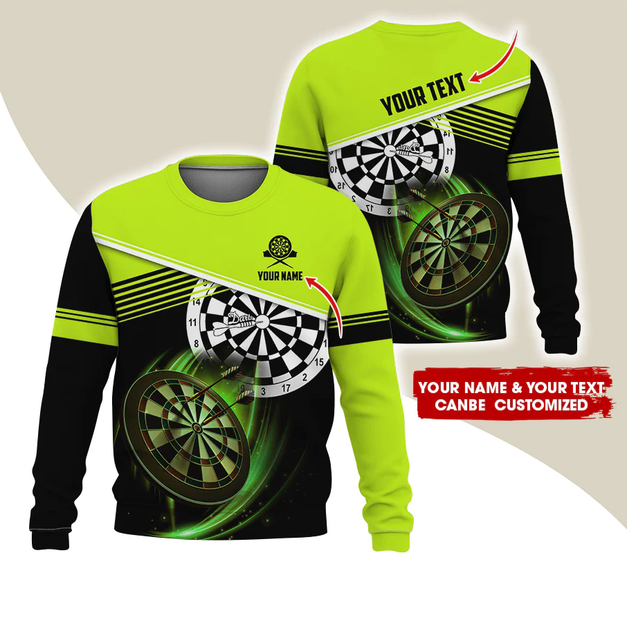 Customized Name & Text Darts Sweatshirt, Personalized Darts Team Uniforms Sweatshirt For Men & Women - Gift For Darts Lovers, Darts Players - Image 9