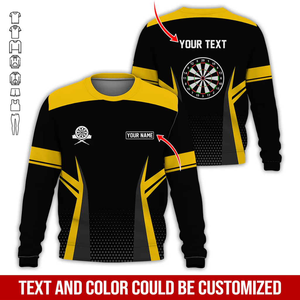 Customized Name & Text Darts Sweatshirt, Personalized Name & Text Darts Sweatshirt For Men & Women - Gift For Darts Lovers, Darts Players - Image 10