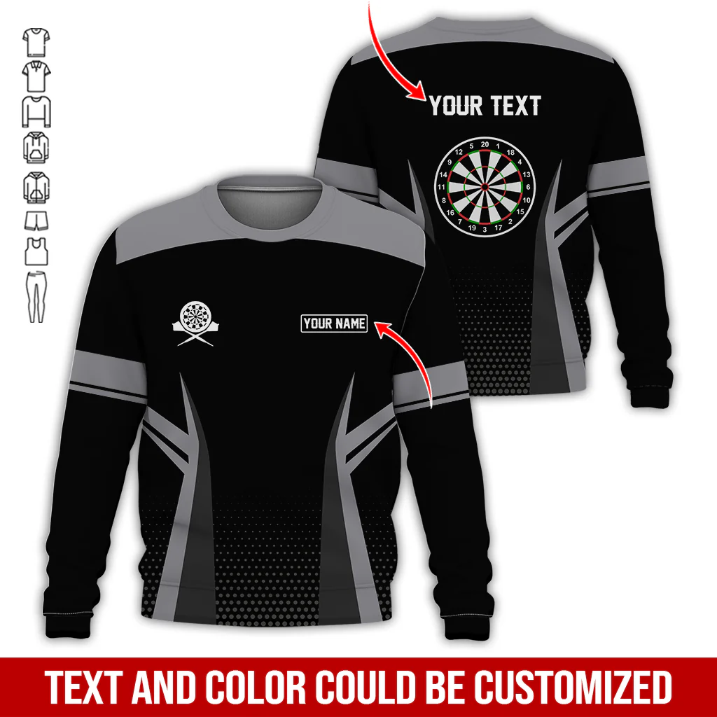 Customized Name & Text Darts Sweatshirt, Personalized Name & Text Darts Sweatshirt For Men & Women - Gift For Darts Lovers, Darts Players - Image 11