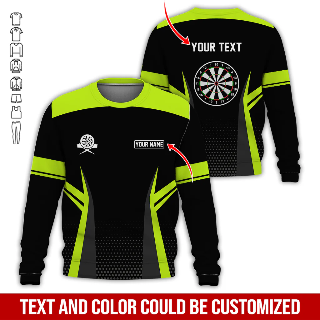 Customized Name & Text Darts Sweatshirt, Personalized Name & Text Darts Sweatshirt For Men & Women - Gift For Darts Lovers, Darts Players - Image 8