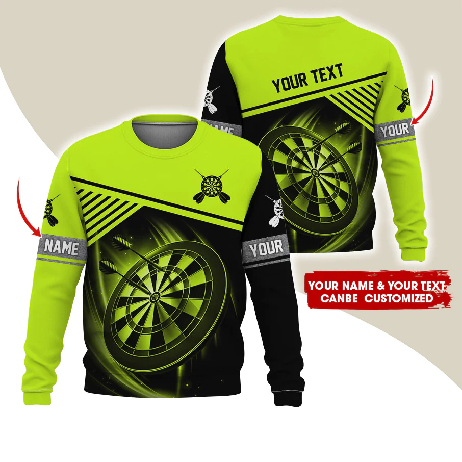 Customized Name & Text Darts Sweatshirt, Personalized Name & Text Sweatshirt For Men & Women - Gift For Darts Lovers, Darts Players - Image 5