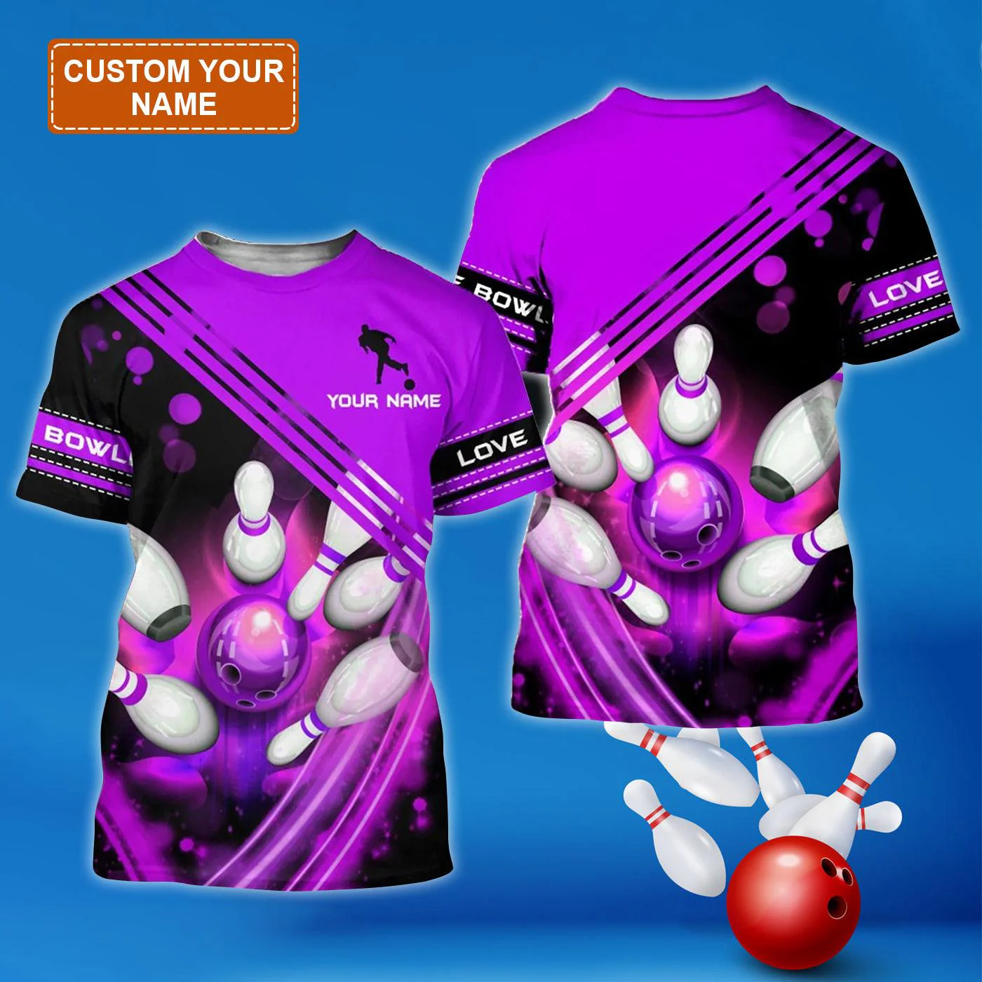 Customized Name Yellow Bowling T Shirt, Personalized Bowling Team Uniform - Best Gift For Bowling Member, Bowling Lovers - Image 4