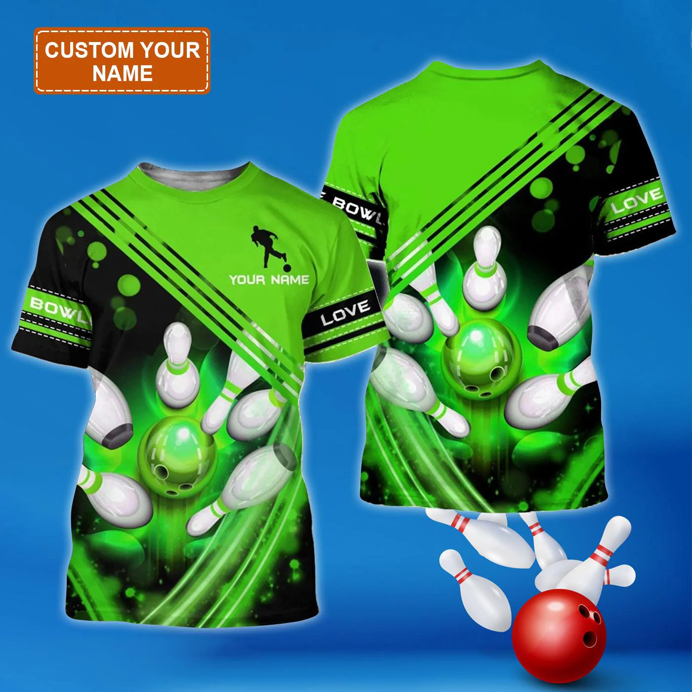 Customized Name Yellow Bowling T Shirt, Personalized Bowling Team Uniform - Best Gift For Bowling Member, Bowling Lovers - Image 5