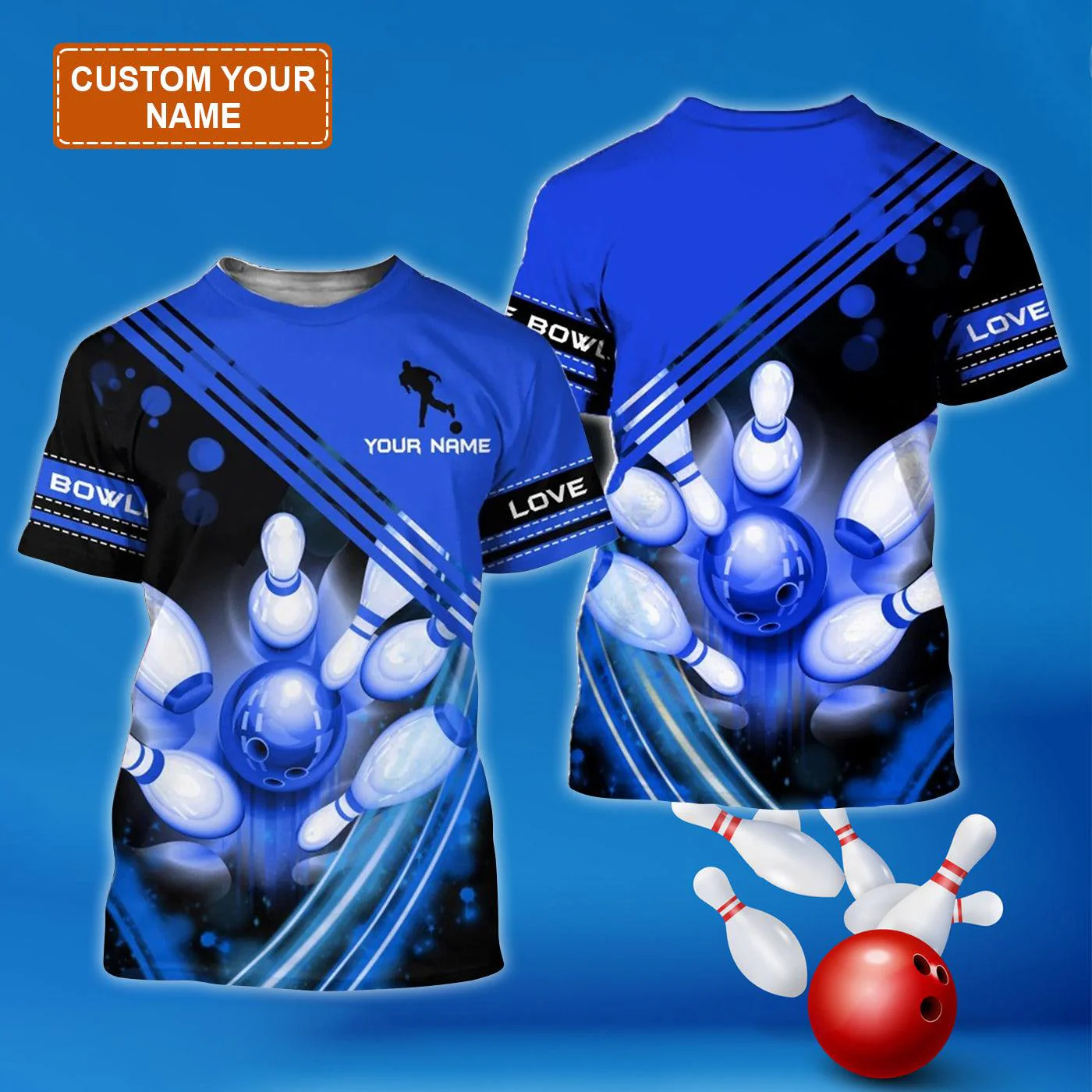 Customized Name Yellow Bowling T Shirt, Personalized Bowling Team Uniform - Best Gift For Bowling Member, Bowling Lovers - Image 6
