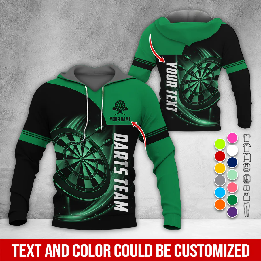 Customized Name & Your Darts Premium Hoodie, Darts Pattern Hoodie For Men & Women, Perfect Gift For Darts Lovers, Friend, Family - Image 6