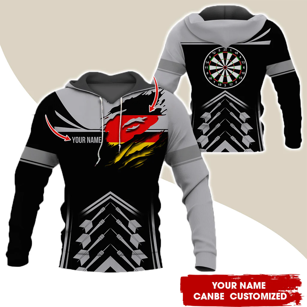 Customized National flag Darts Premium Hoodie, National flag Darts Hoodie For Men & Women, Perfect Gift For Darts Lovers, Friend, Family - Image 2
