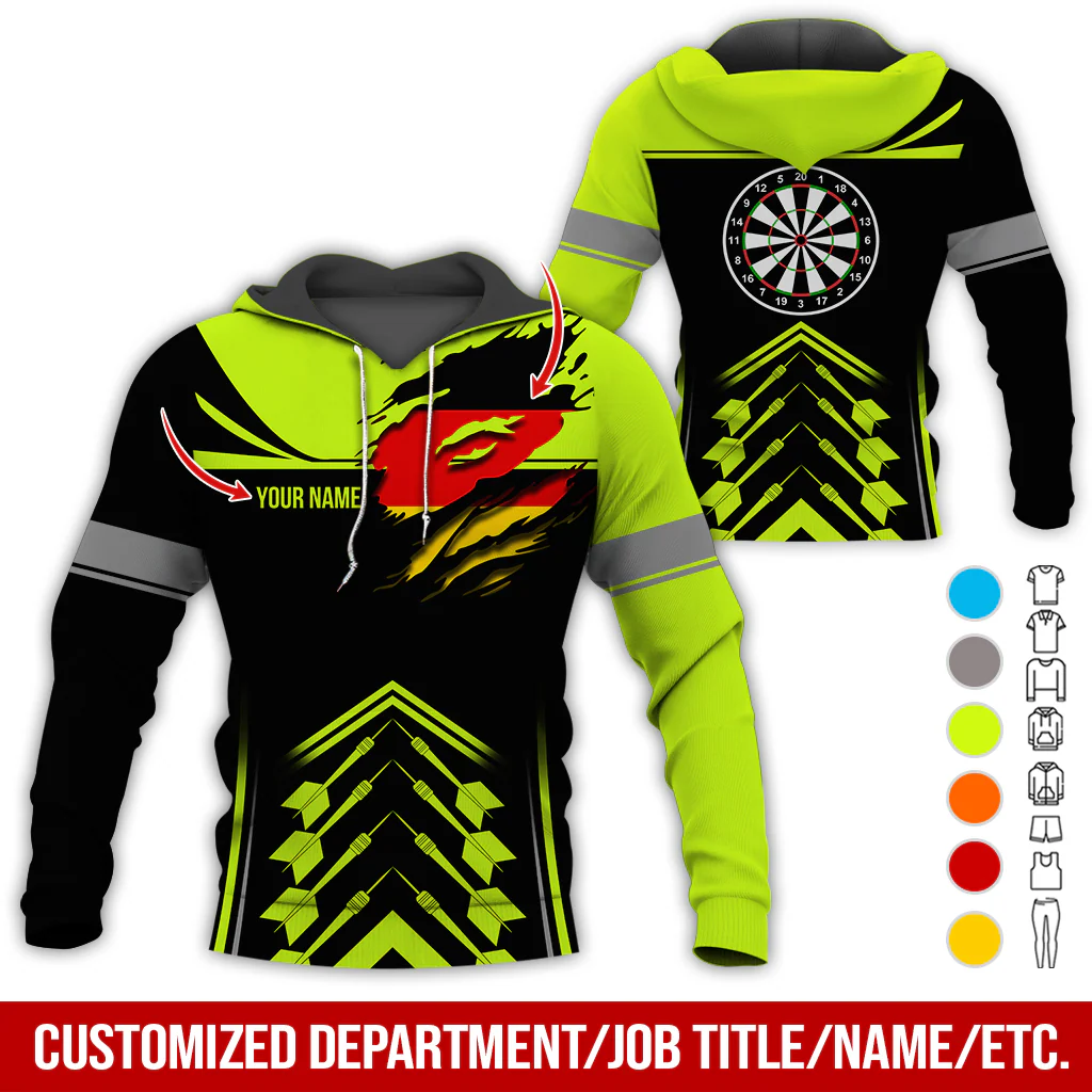 Customized National flag Darts Premium Hoodie, National flag Darts Hoodie For Men & Women, Perfect Gift For Darts Lovers, Friend, Family - Image 3
