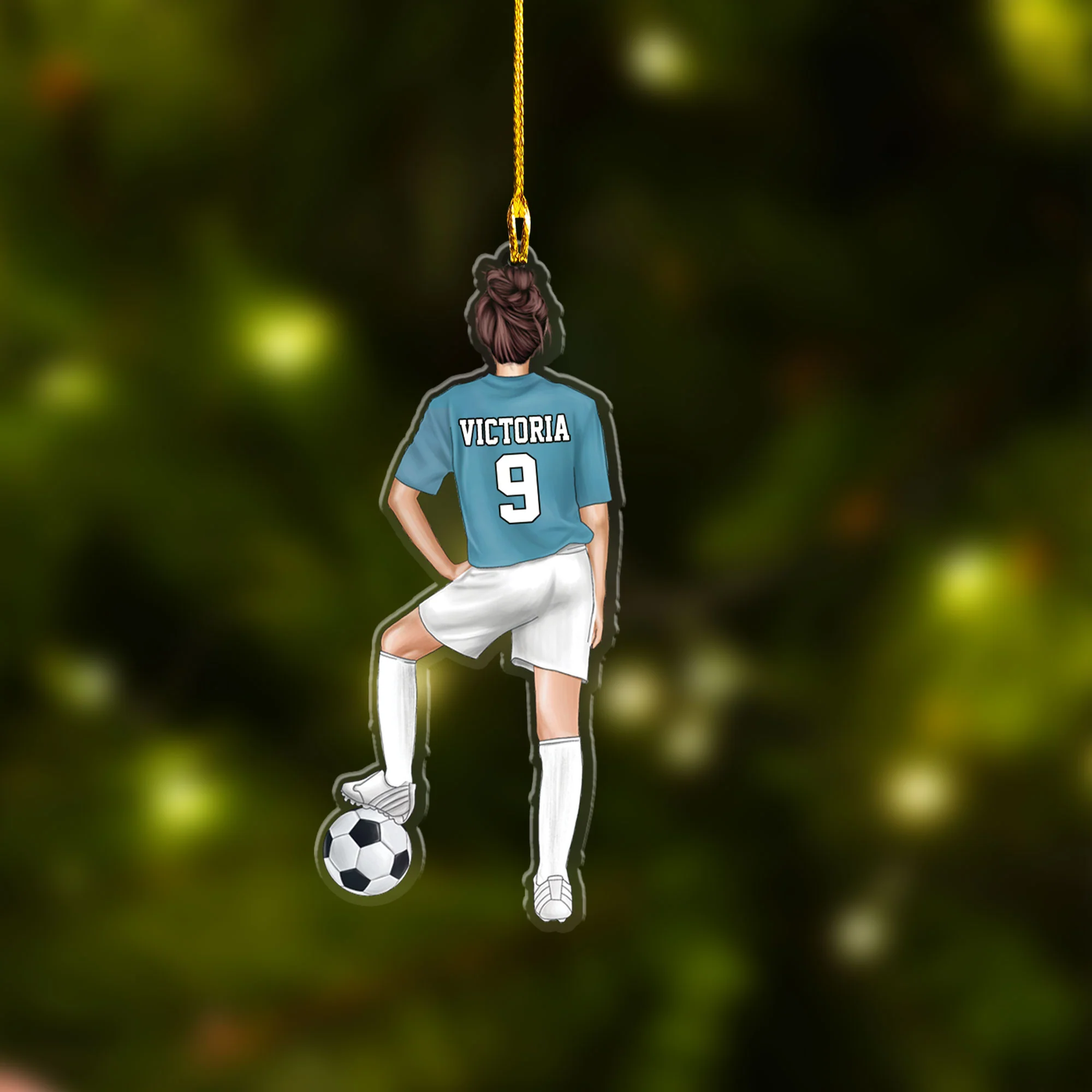 Customized Soccer Female Players Christmas Ornament, Soccer Team Gift For Daughter, Football Players, Football Lovers - Image 5