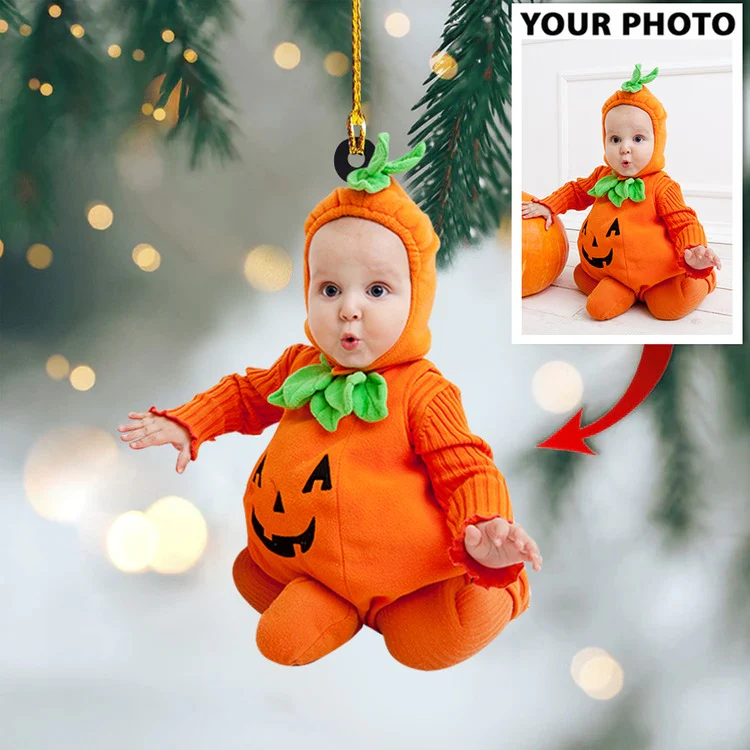 Cute Baby Photo Ornament For Holiday, Custom Photo Shape Acrylic Ornament - Image 4