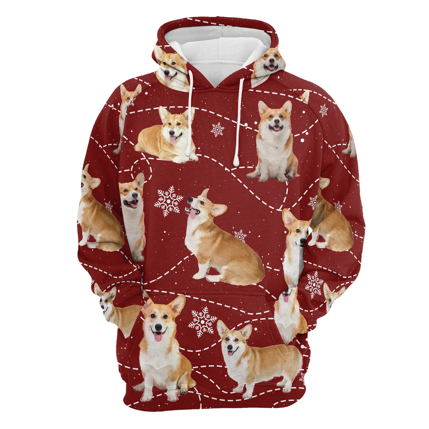 Cute Corgi Christmas Pullover Premium Hoodie, Perfect Outfit For Men And Women On Christmas New Year Autumn Winter
