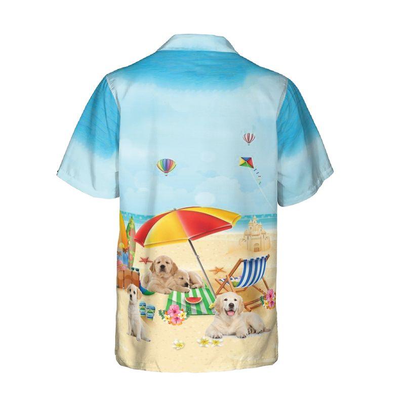 Cute Labrador Retriever Puppy Aloha Hawaiian Shirts For Summer, Dog Beach Picture Hawaiian Shirt For Men Women, Best Gift For Dog Lovers, Dog Mom Dad - Image 5