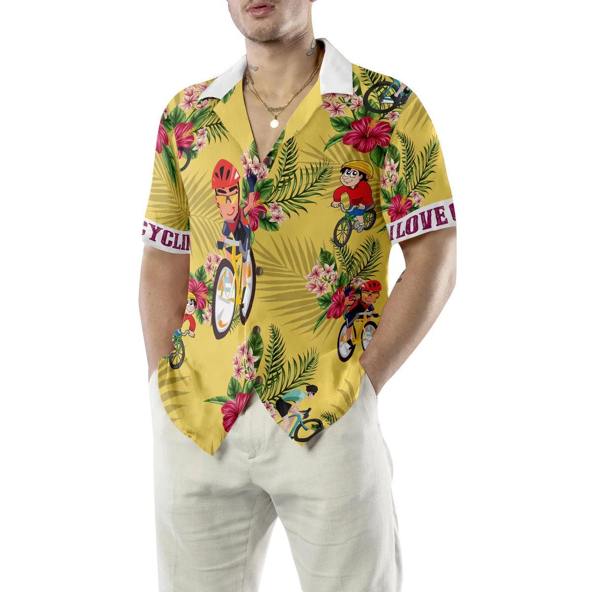 Cycling Hawaiian Shirt, Cycling Aloha Shirt, Tropical Pattern Hawaiian Shirt - Perfect Gift For Men Women, Friends, Family, Beach Lover - Image 5