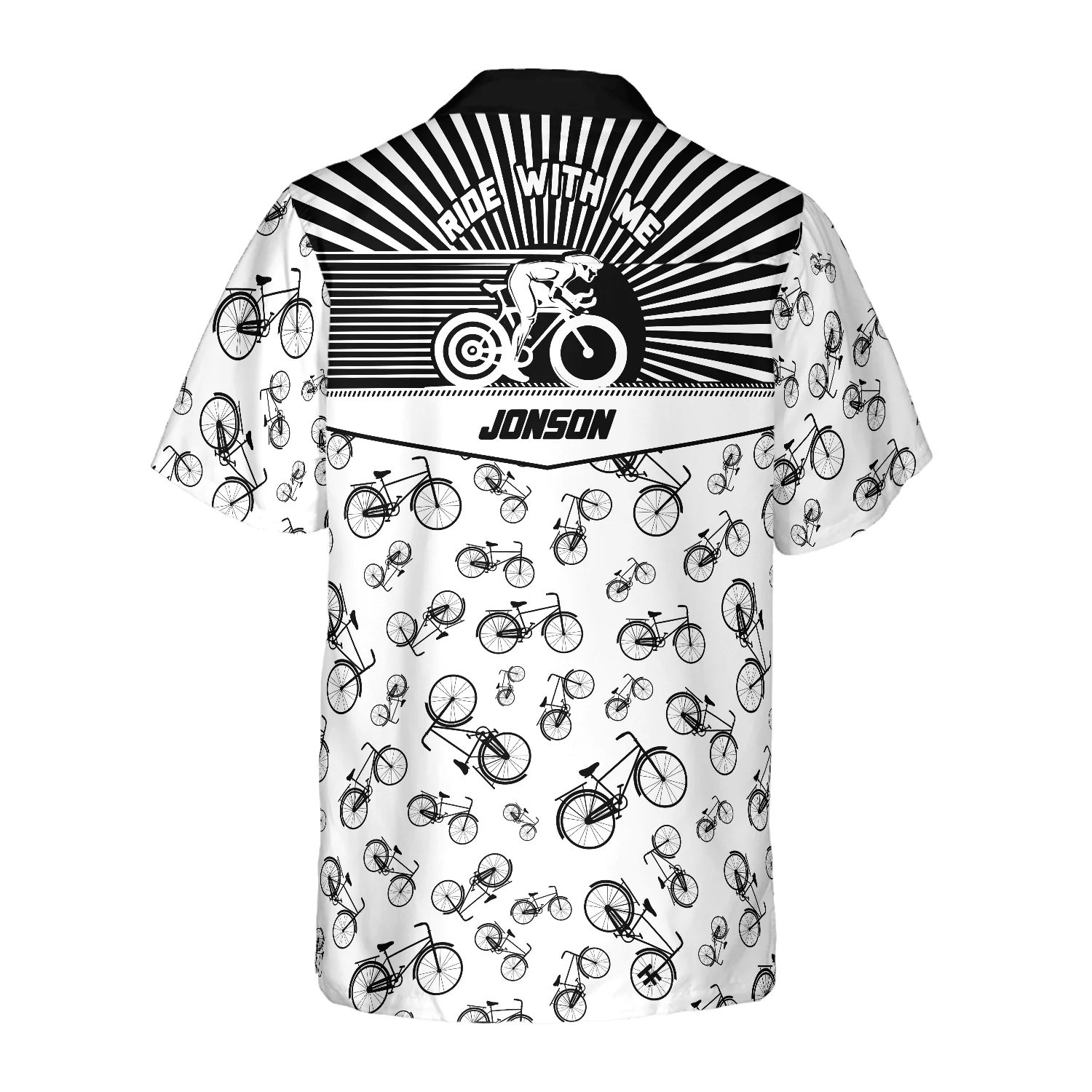 Cycling Ride Custom Name Hawaiian Shirt, Cycling Ride With Me, Personalized Colorful Summer Aloha Shirt For Men Women, Perfect Gift For Friend - Image 3