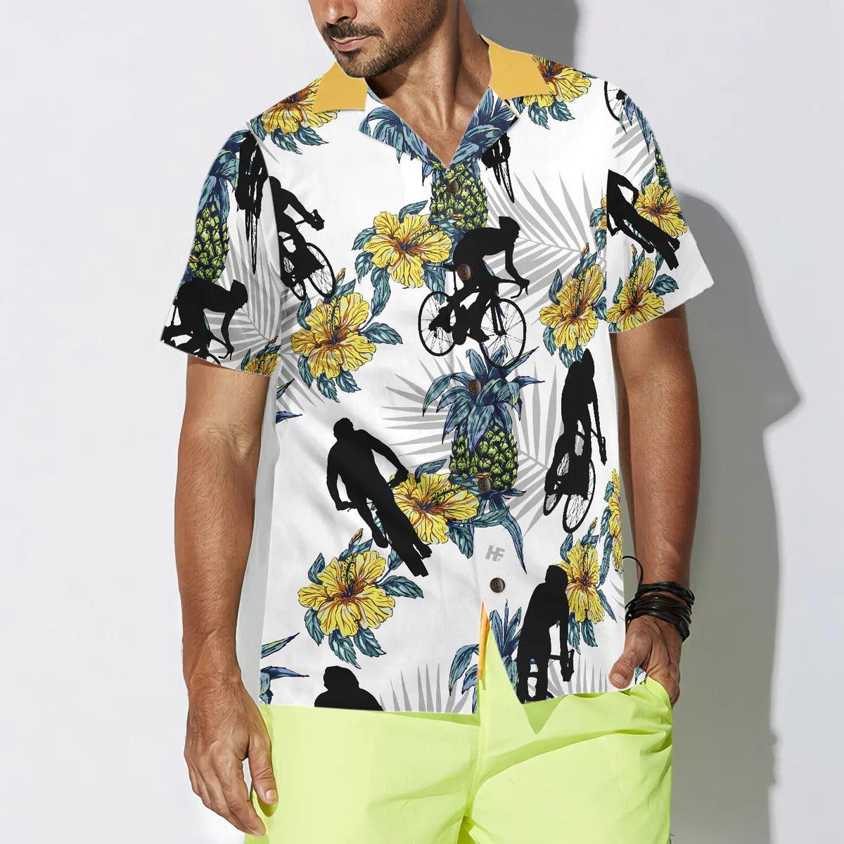 Cycling Ride With Me Custom Hawaiian Shirt, Cycling Hawaiian Shirt, Custom Aloha Shirt - Perfect Gift For Men, Women, Husband, Wife, Friend, Family - Image 4