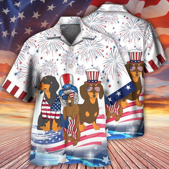 Dachshund Aloha Hawaii Shirt - Dachshund Independence Day Is Coming Hawaiian Shirt For Summer - Perfect Gift For Dog Lovers, Friend, Family - Image 2