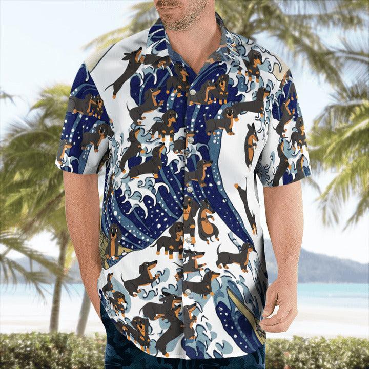 Dachshund Aloha Hawaiian Shirt - Dachshund Dog Hawaiian Shirt For Summer - Perfect Gift For Dog Lovers Friend, Family