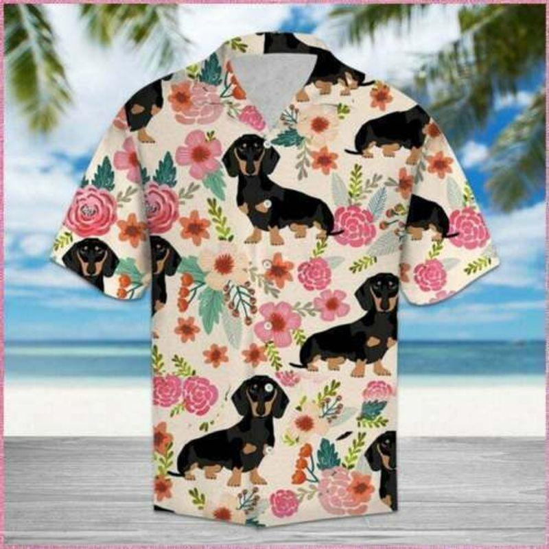 Dachshund Aloha Hawaiian Shirt - Dachshund Sweet Hawaiian Shirt, Tropical Flower Shirt For Men & Women, Dachshund Lover