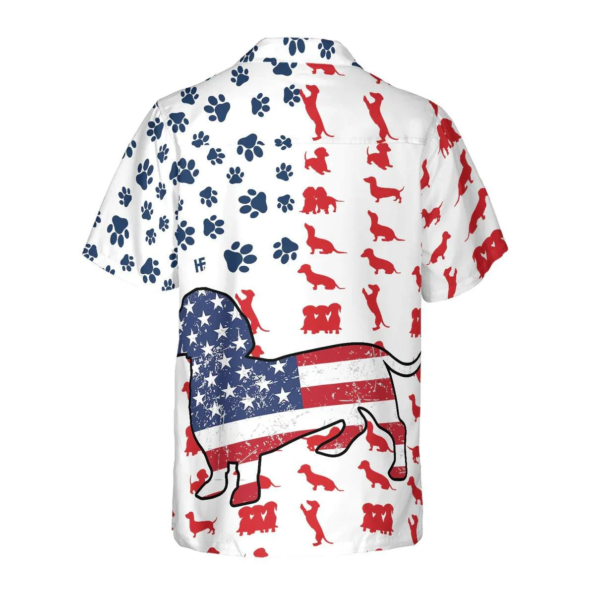 Dachshund Hawaiian Shirt, American Flag Hawaiian Shirt - Perfect Gift For Dachshund Lover, Friend, Family - Image 3