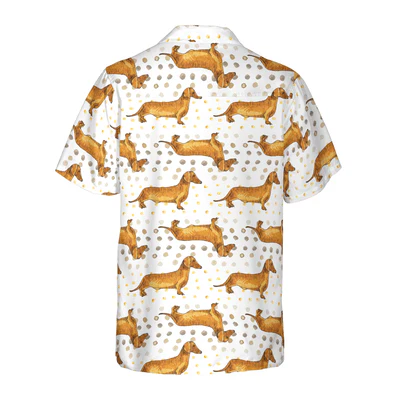 Dachshund Hawaiian Shirt, Cute Dachshund Aloha Shirt For Men - Perfect Gift For Dachshund Lovers, Husband, Boyfriend, Friend, Family - Image 3