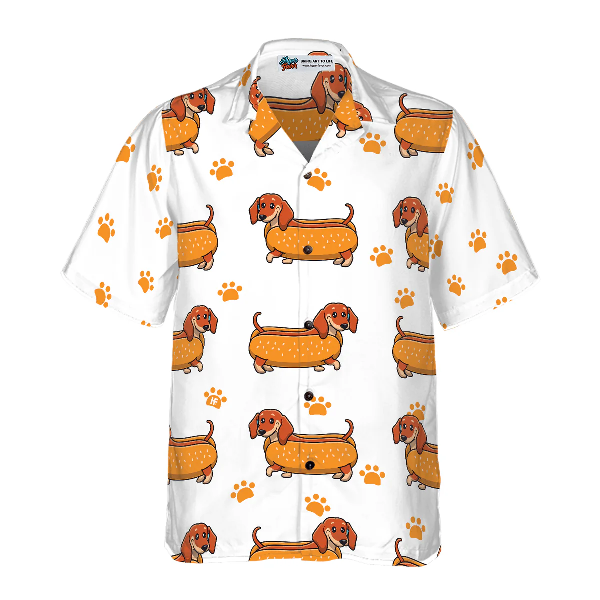 Dachshund Hawaiian Shirt, Real Hotdog Dachshund Aloha Shirt For Men - Perfect Gift For Dachshund Lovers, Husband, Boyfriend, Friend, Family - Image 2