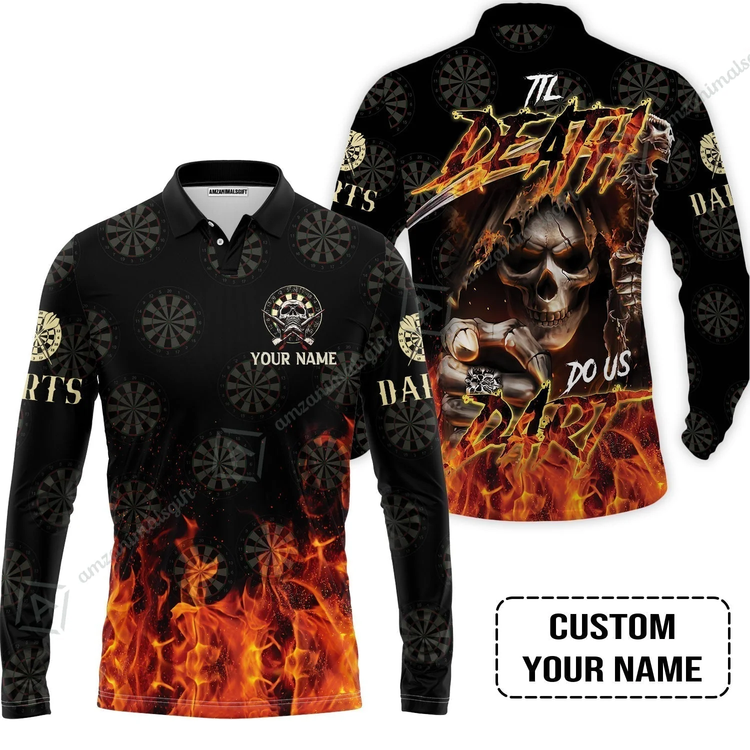 Darts Custom Name Hawaiian Shirt - Til Death Do Us Dart Dartboard Personalized Hawaiian Shirt - Image 7