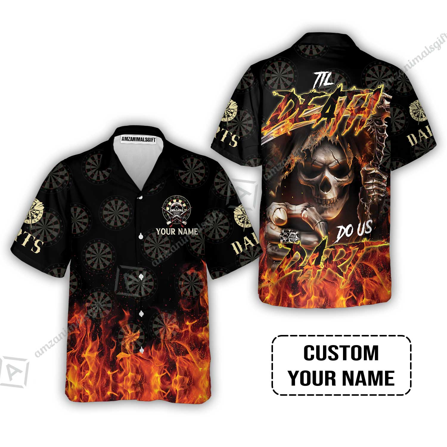 Darts Custom Name Hoodie- Til Death Do Us Dart Dartboard Personalized Hoodie - Image 8