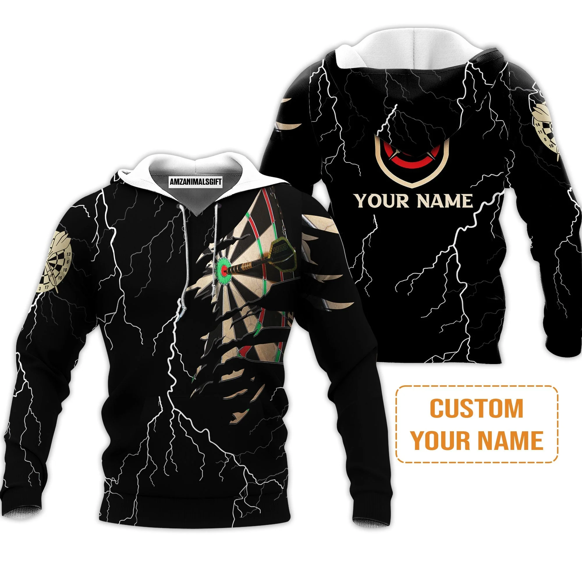 Darts Custom Name Sweater, Darts Target Personalized Sweater - Image 5