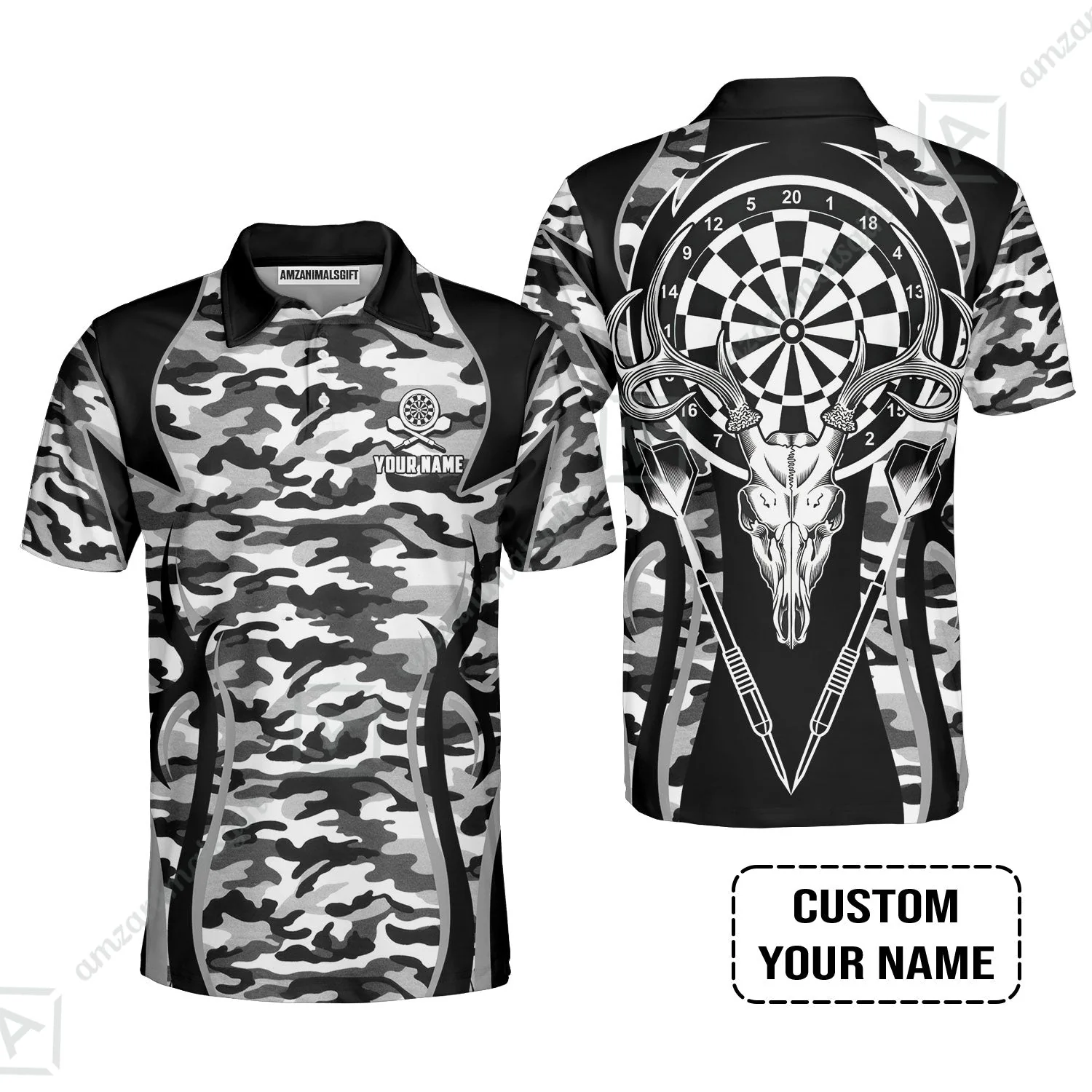 Darts Custom Name Sweatshirt, Camo Darts And Deer Personalized Sweatshirt - Image 6