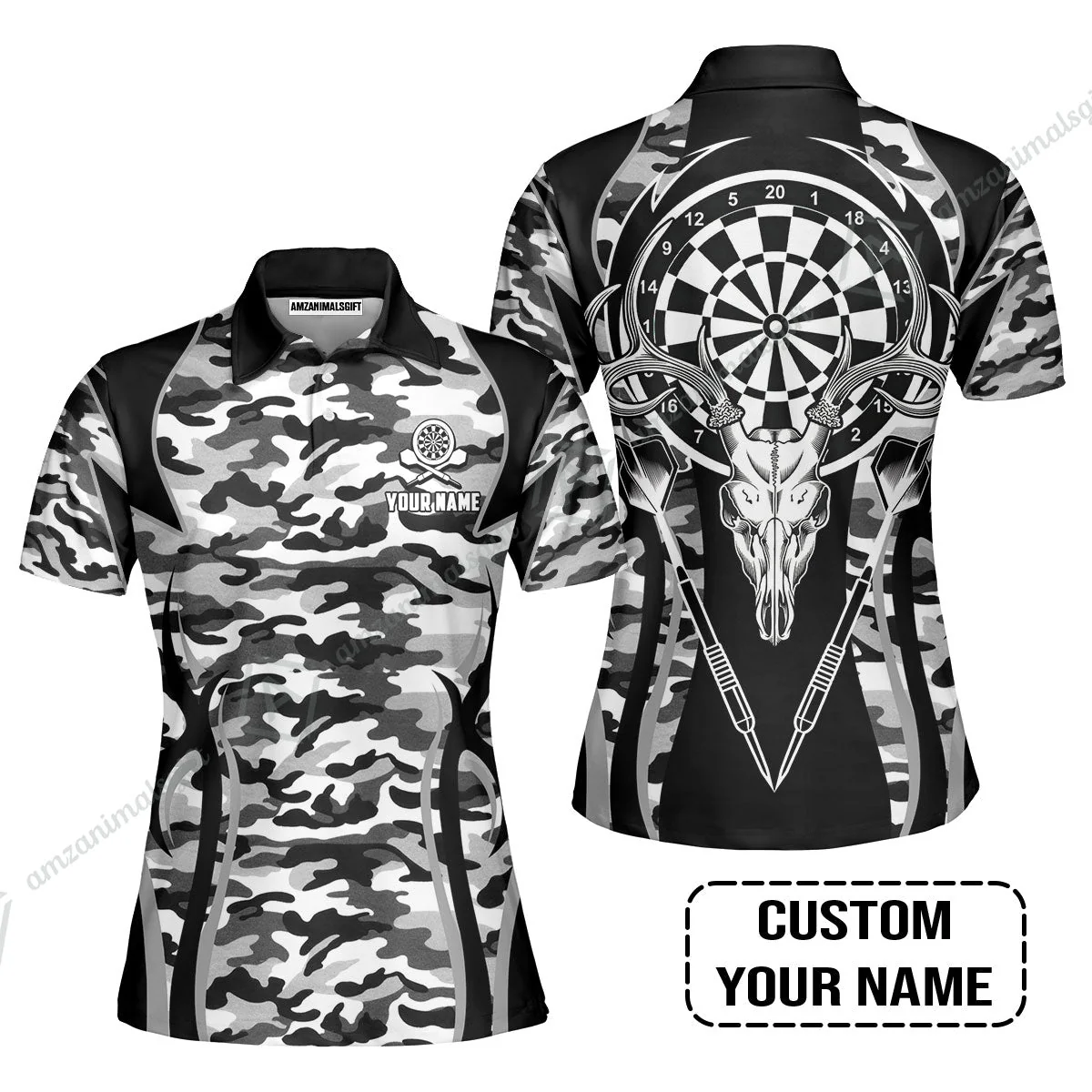 Darts Custom Name Sweatshirt, Camo Darts And Deer Personalized Sweatshirt - Image 7