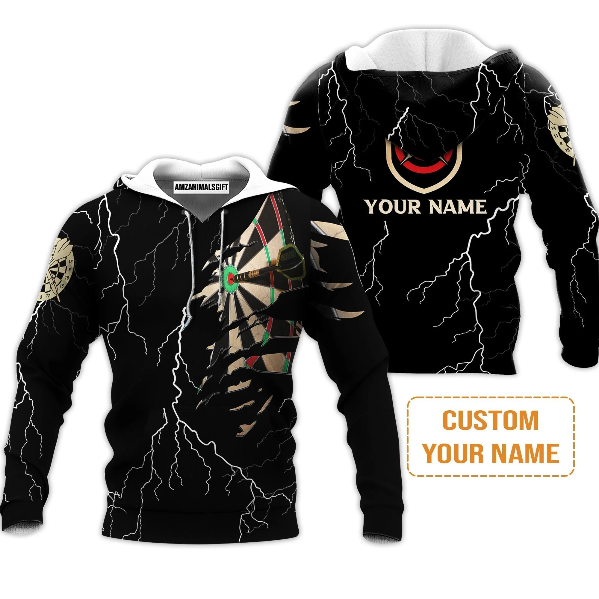 Darts Custom Name Sweatshirt, Darts Target Personalized Sweatshirt - Image 4