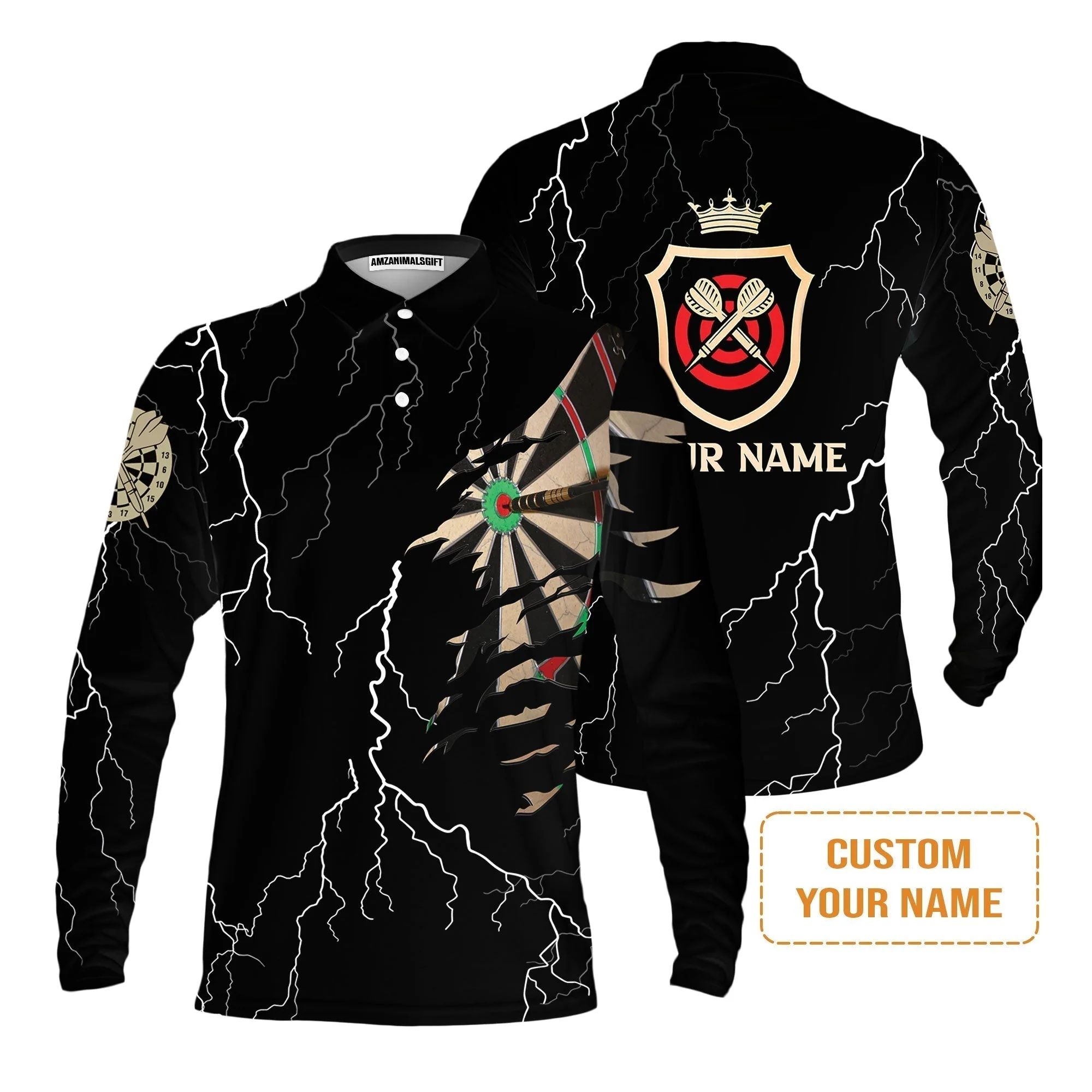 Darts Custom Name Sweatshirt, Darts Target Personalized Sweatshirt - Image 6