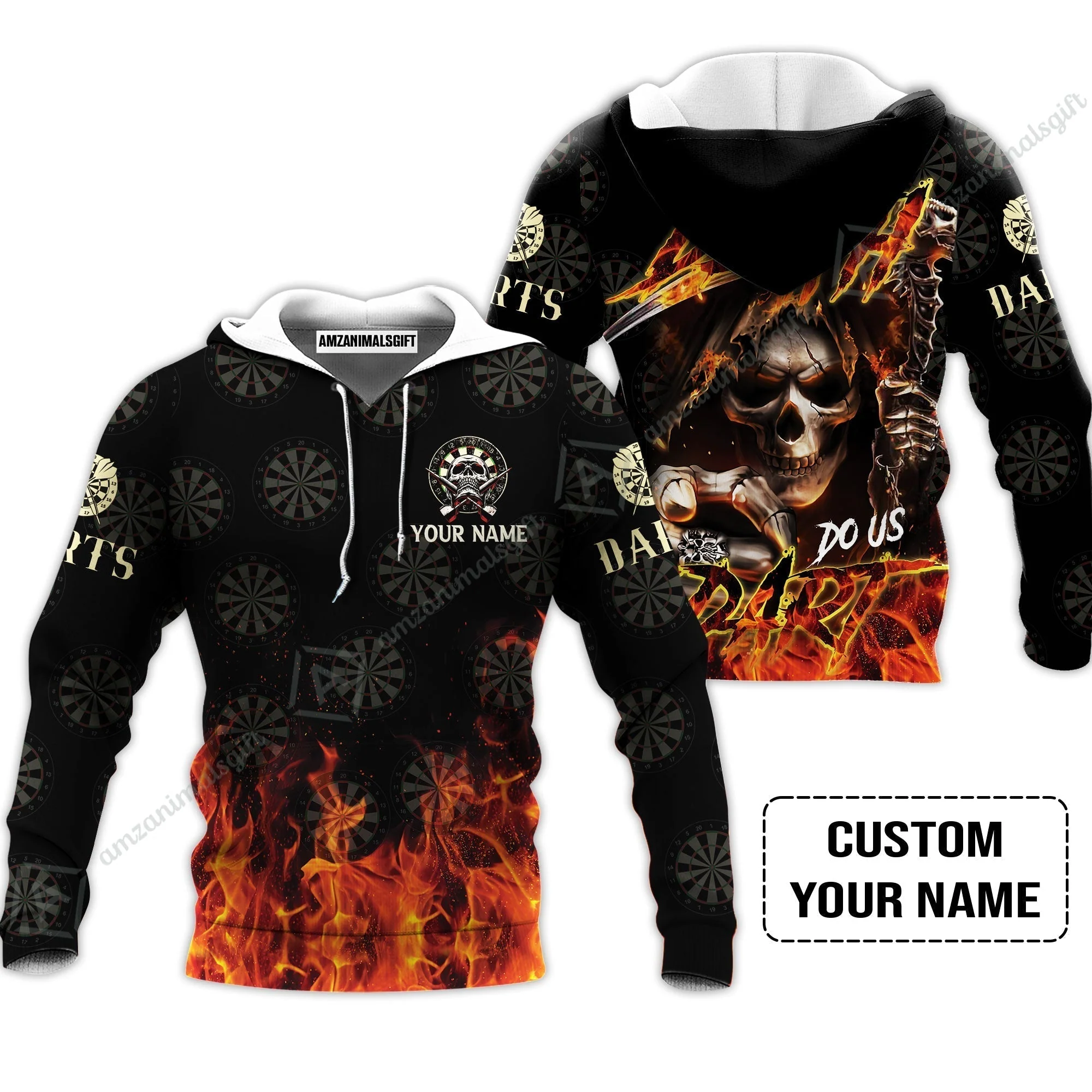 Darts Custom Name Sweatshirt- Til Death Do Us Dart Dartboard Personalized Sweatshirt - Image 3
