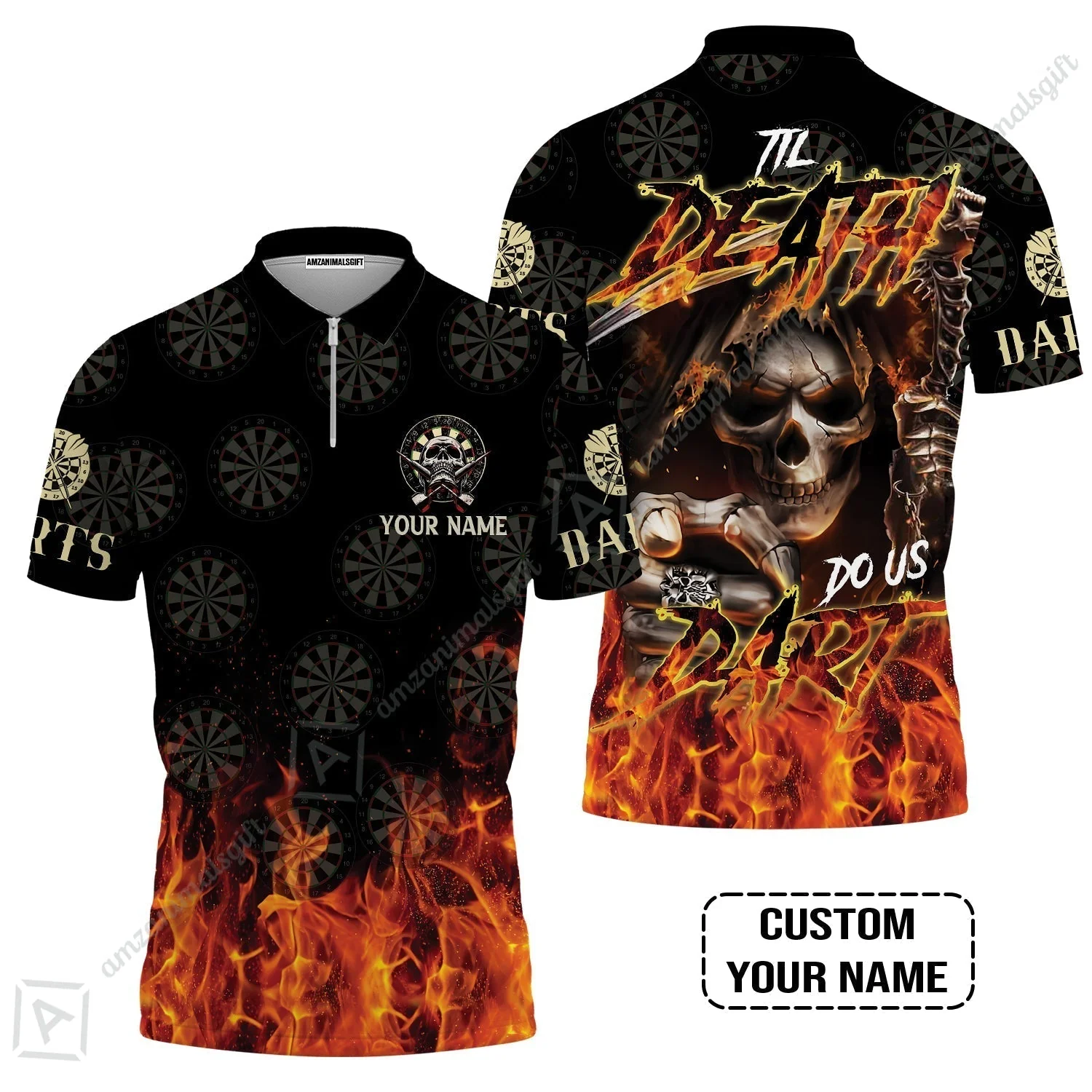 Darts Custom Name Sweatshirt- Til Death Do Us Dart Dartboard Personalized Sweatshirt - Image 4