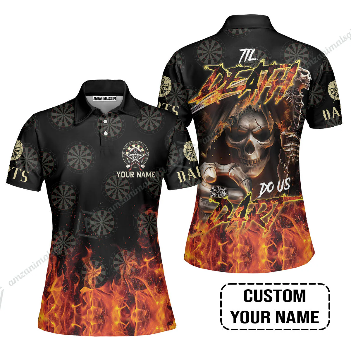Darts Custom Name Sweatshirt- Til Death Do Us Dart Dartboard Personalized Sweatshirt - Image 7
