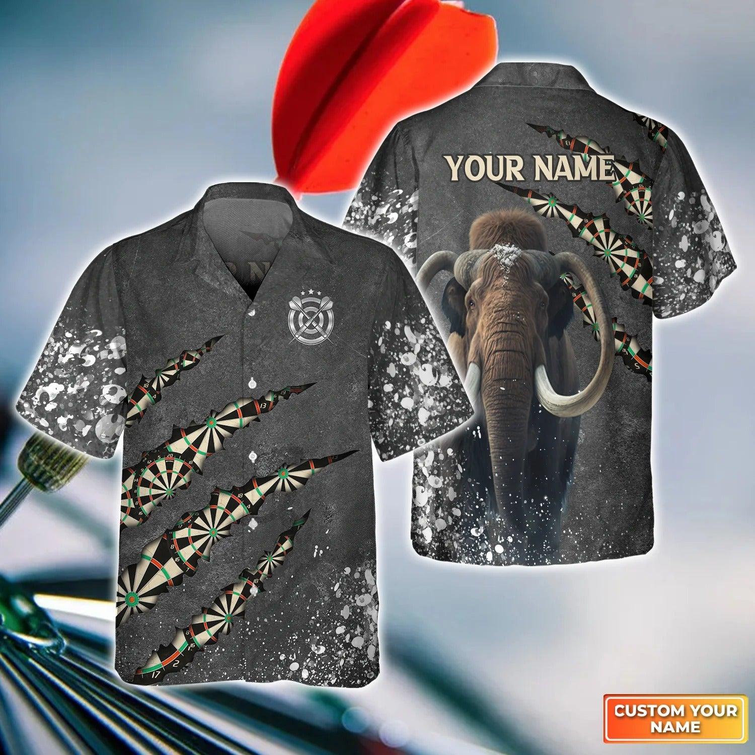 Darts Hawaiian Shirt Custom Name, Mamut Darts Personalized Aloha Hawaiian Shirts - Gift For Friend, Family