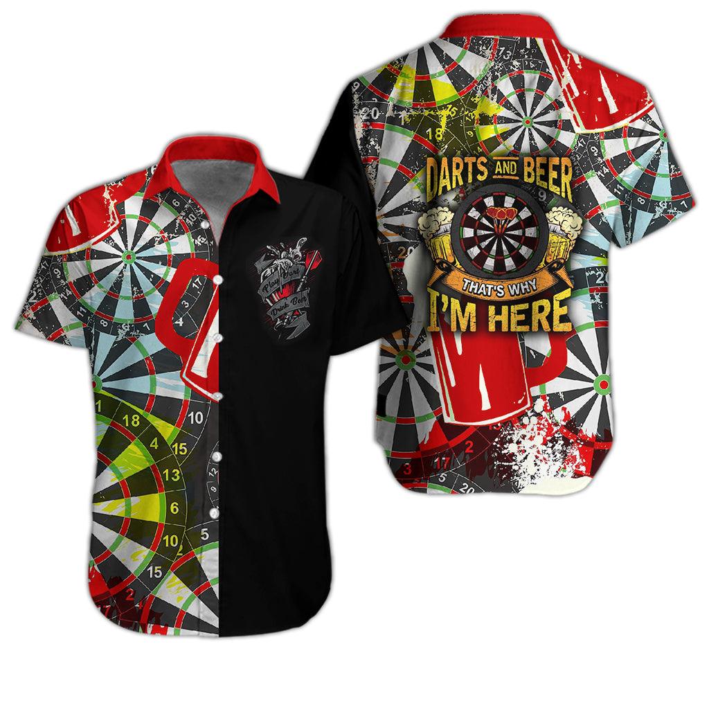 Darts Hawaiian Shirt, Darts And Beer Hawaiian Shirts - Gift For Darts Lovers, Darts Players Uniforms - Image 2