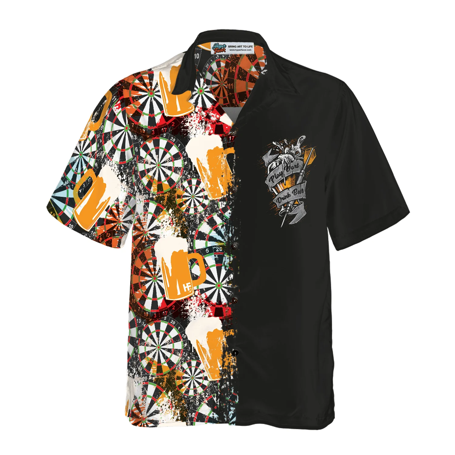 Darts Hawaiian Shirt, Play Darts And Drink Beer Aloha Hawaiian Shirt For Summer, Colorful Hawaiian Shirt For Men Women, Friend, Team, Darts Beer Lovers - Image 2