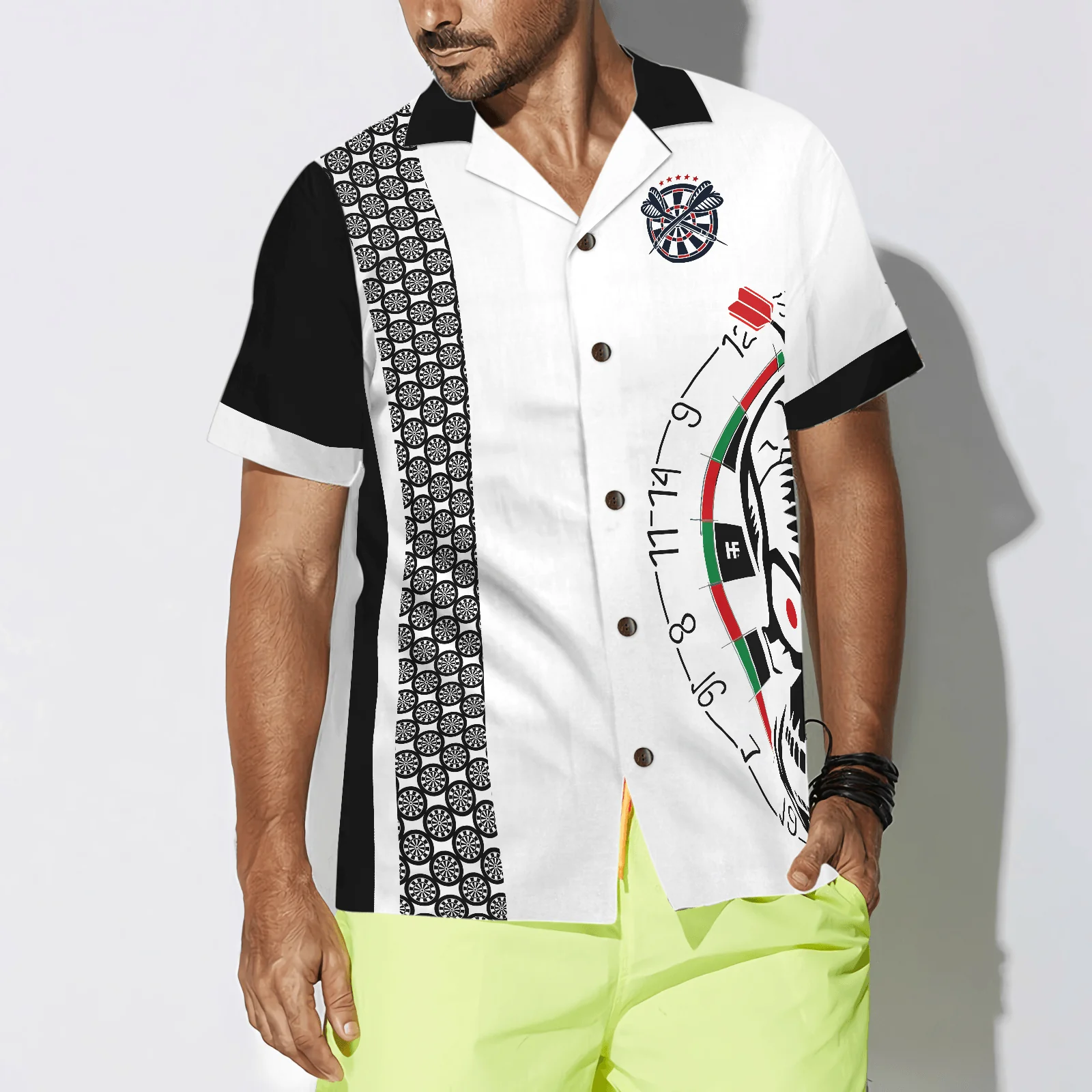 Darts Hawaiian Shirt, Super Sexy Skull Dart Player, Colorful Summer Aloha Shirt For Men Women, Perfect Gift For Friend, Team, Darts Lovers - Image 3