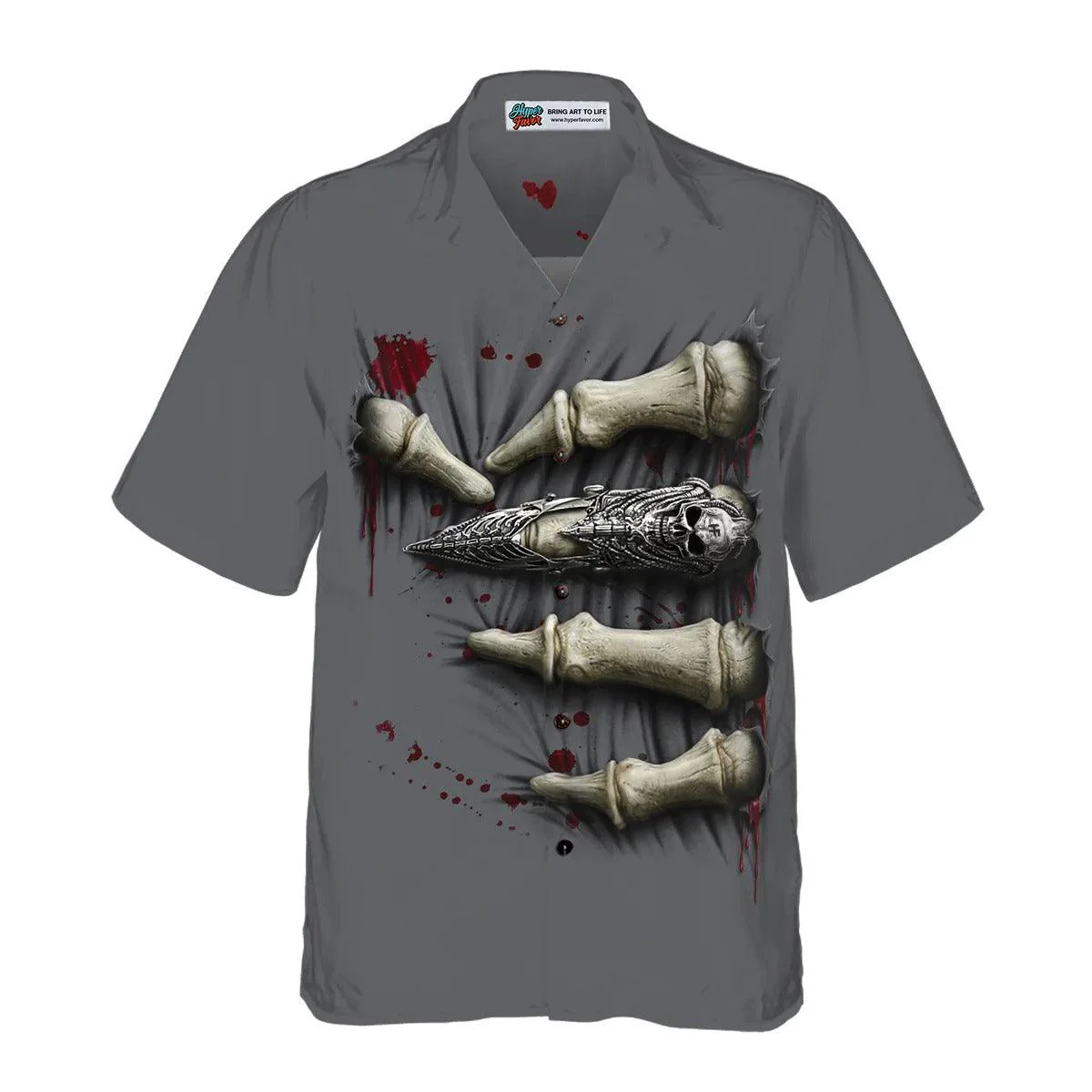 Death Hand Halloween Hawaiian Shirt - Perfect Gift For Lover, Friend, Family - Image 2