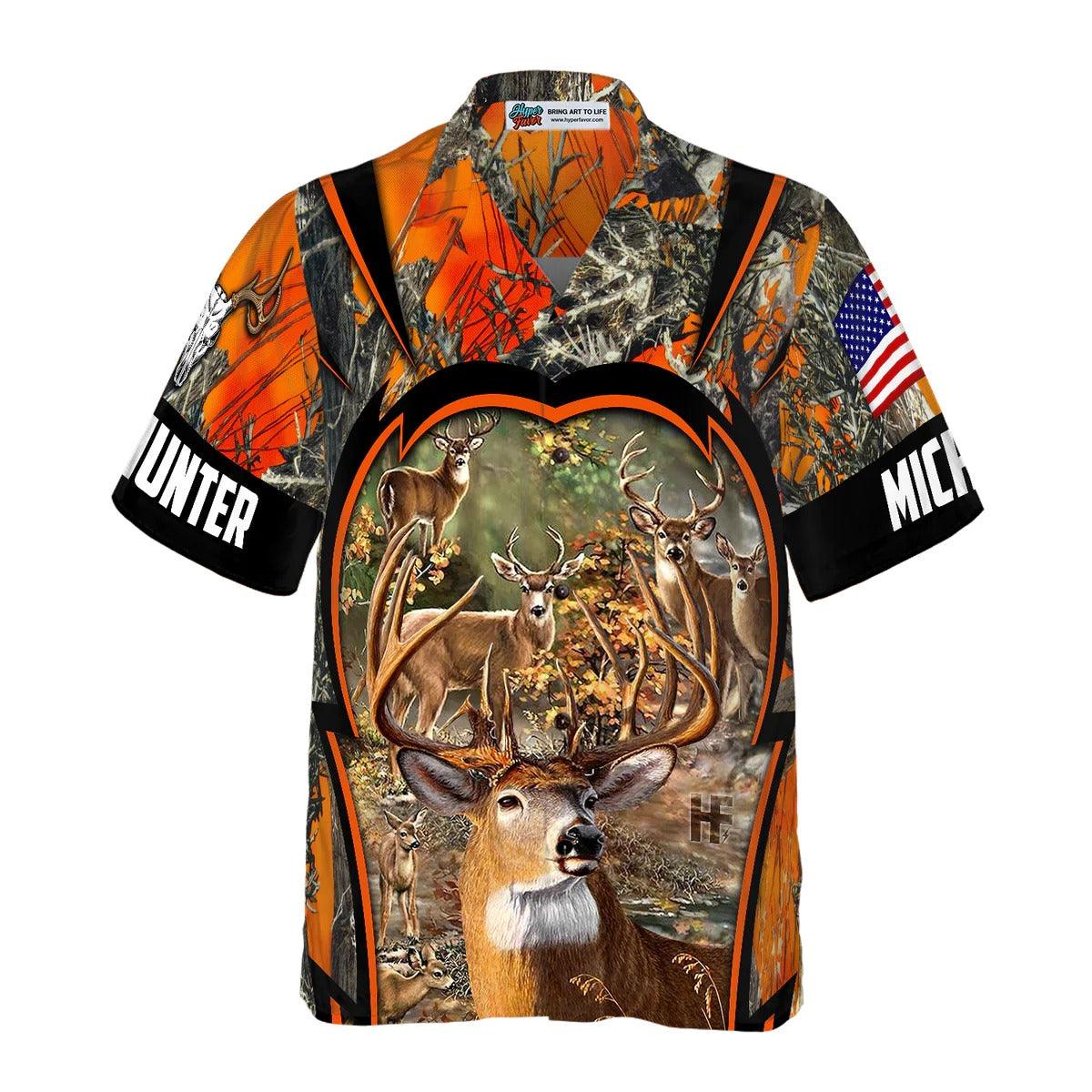 Deer Hunting Custom Hawaiian Shirt, Deer Custom Hawaiian Shirt, Hunting Summer Aloha Shirt- Perfect Gift For Men, Women, Husband, Wife, Friend, Family - Image 2