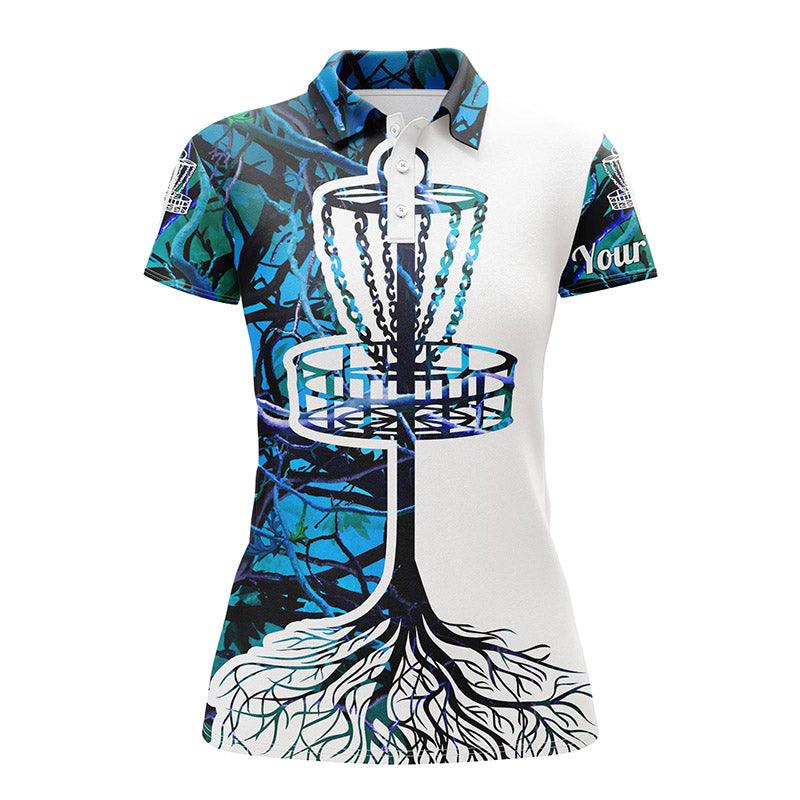 Disc Golf Custom Name Women Polo Shirt, Multi-Color Camo, Disc Golf Basket Personalized Women Polo Shirts, Best Gift For Disc Golf Lovers - Image 7
