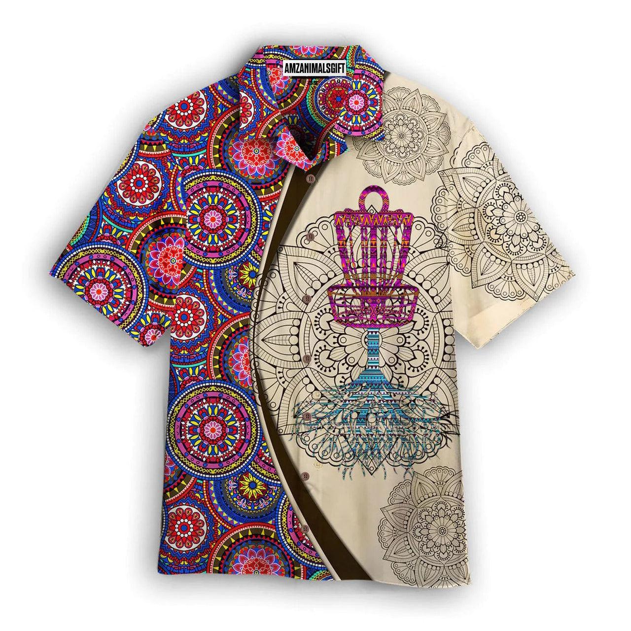 Disc Golf Hawaiian Shirt, Disc Golf Mandala Aloha Hawaiian Shirts For Men and Women - Gift For Friend, Family, Disc Golfer